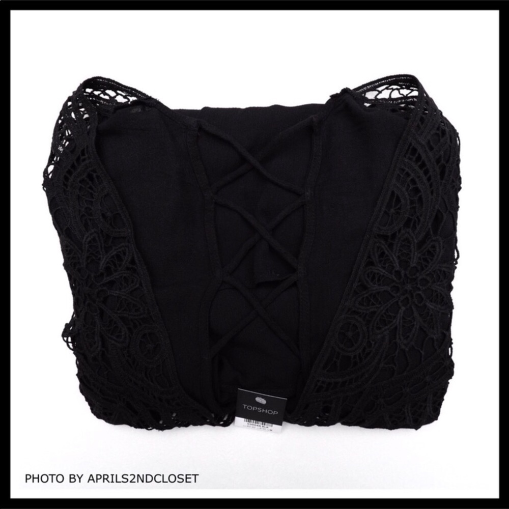 TOPSHOP BLACK SWIM SWIMSUIT COVERUP MINI DRESS A2C - Picture 4 of 8